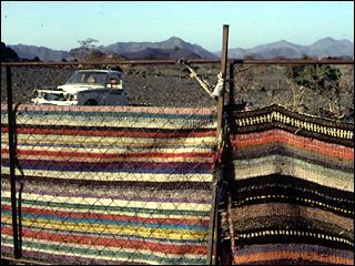 two fabric space dividers